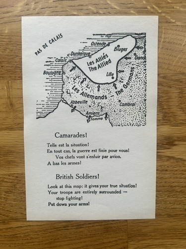 Ww2 propaganda leaflet - ,
